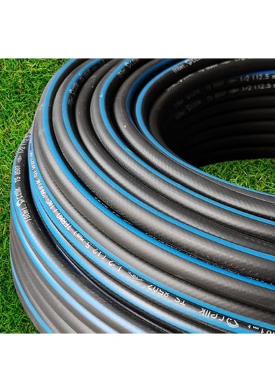 15 Metre Termo Kauçuklu Bahçe Hortumu Dayanıklı 3 Katlı Sağlam Su Sulama Yıkama Hortum 12.5 Mm 1/2"