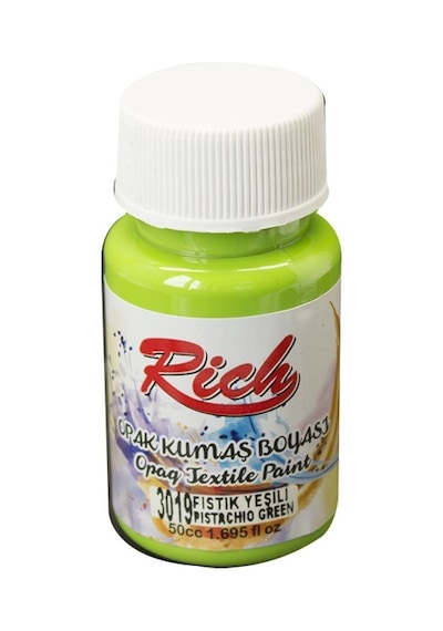 Rich Opak Kumaş Boyası 50 Cc. 3019 Fıstık Yeşili