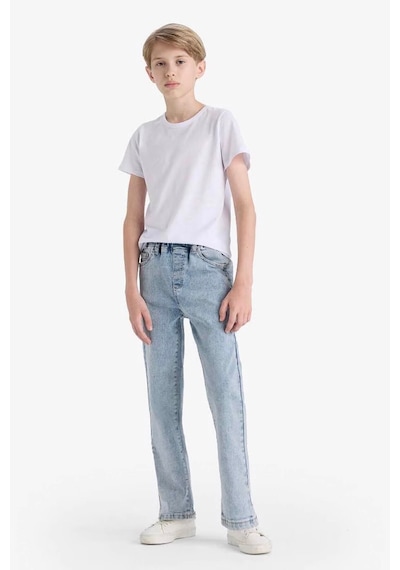Defacto Erkek Çocuk Balloon Fit Düz Paça Jean Pantolon F3378a825aunm28 Mavi