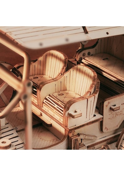 Rokr Mc801 Klasik Araba Vintage Car Dıy Minyatür Maket Model Seti Ahşap 3d Wooden Puzzle 3d Model Kit Detaylı Dekoratif Hobi Seti Ahşap Maket