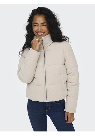 Only Dolly Corduroy Puffer Dik Yaka Bej Kadın Mont 15304768 Bej