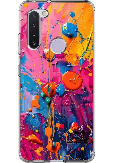 Samsung Galaxy A21 Uyumlu Şeffaf Kılıf Graffiti 3 Tasarımlı