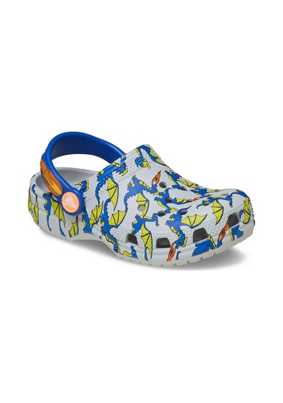 Crocs Classic Dragon Graphic Clog Çocuk Beyaz Günlük Stil Terlik 212514 1ft