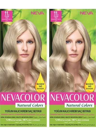 Neva Color Natural Color Saç Boyası 11 Fildişi 2'li Set