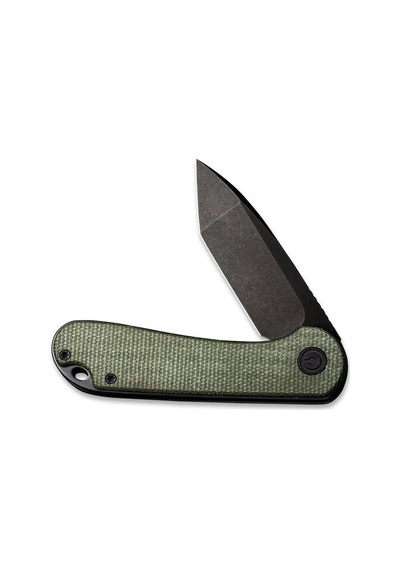 Civivi Elementum Green Canvas Micarta Handle Black Stonewashed D2 Blade,tanto Kamp Çakı Yeşil