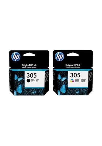 Hp 305 Siyah 3Ym61Ae + Hp 305 Renkli Kartuş Seti Hp 2710-2720