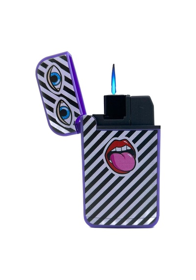 Zengaz Cool Tasarım Jet Alev Çakmak - Happy Mouth Çok Renkli