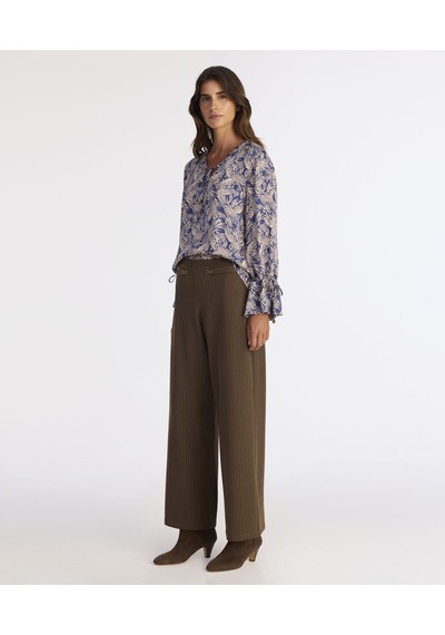 Yargıcı Wide Leg Yüksek Bel Pantolon 25kkpn3028x 208 Kahverengi