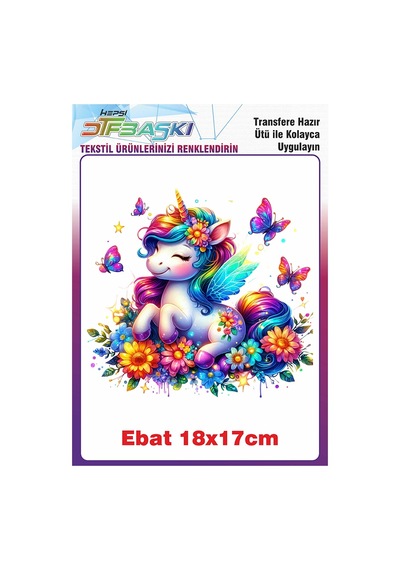 Unicorn Ütü İle Yapışan Tekstil Baskısı 2823