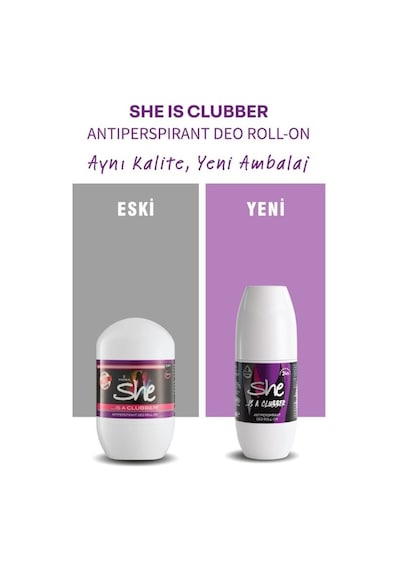 She Is A Clubber Kadın Roll-On Deodorant 50 ML