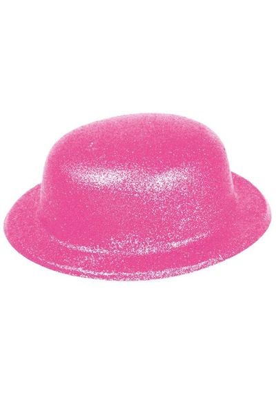 Pembe Renk Simli Melon Yuvarlak Parti Şapkası 24x26 Cm