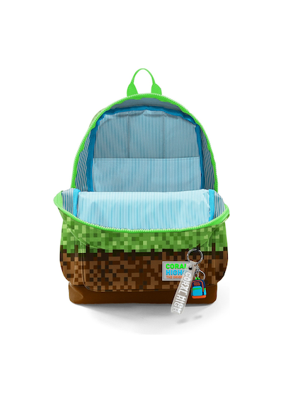 Coral High Kids Yeşil Kahverengi High Craft Desenli Dört Bölmeli Okul Sırt Çantası 23776 Yeşil