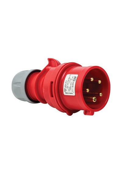 Mete Enerji 5x16a. Ip44 Düz Fiş- Vidalı Bağl. 406105v