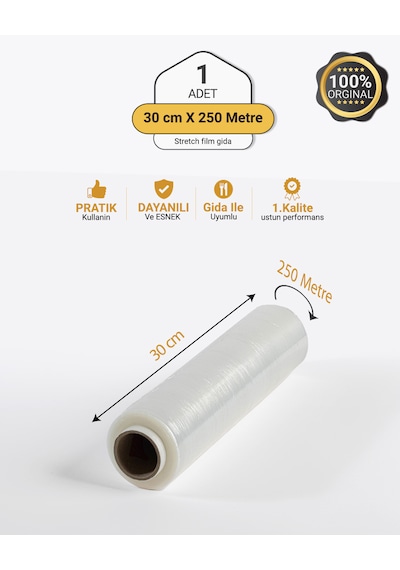 1 Adet Eşya Mobilya Sarma Koruma Ambalaj Streci Taşıma Taşınma Koli Streci Palet Streç 50cm X 300mt