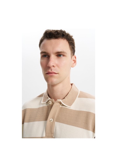 AR-MA Arma Erkek Ribanalı Regular Fit Çizgili %100 Pamuk Ringel Ottoman Kumaş Polo Yaka Düğmeli Sweatshirt K30554952602 Bej AR-MA Arma Erkek Ribanalı Regular Fit Çizgili %100 Pamuk Ringel Ottoman Kumaş Polo Yaka Düğmeli Sweatshirt K30554952602 Bej