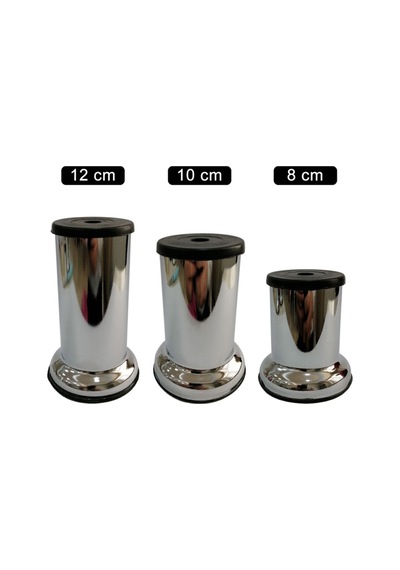 Somunlu Kromajlı Metal Baza Ayağı M8 Ince Dişli 10 Cm Kahverengi Diğer