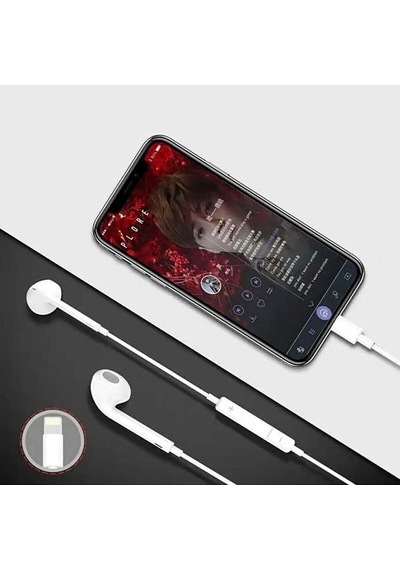 Mcg Apple  Uyumlu  iPhone Ucu Çıkışlı Pop Up Kulakiçi Yumuşak Kontrol Tuşlu Kulaklık