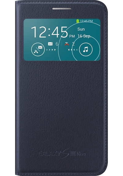 Samsung S3 Neo S-view Kılıf Indigo Mavi Ef-cı930blegww