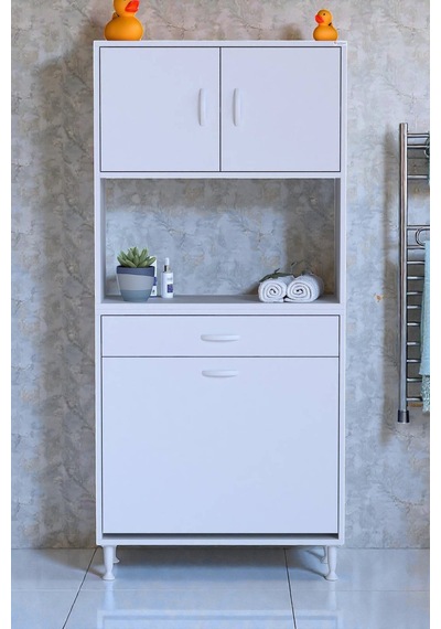 Eliusta Seris Sepetli Ve Çekmeceli Banyo Dolabı G:75 Cm Çok Amaçlı Beyaz Düzenleyici 75x173x32,5 Cm Dolap Beyaz Eliusta Seris Sepetli Ve Çekmeceli Banyo Dolabı G:75 Cm Çok Amaçlı Beyaz Düzenleyici 75x173x32,5 Cm Dolap Beyaz