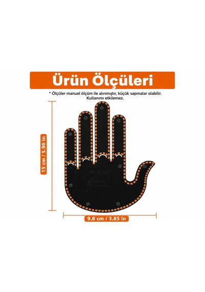 Uzaktan Kumandalı El Orta Parmak Led Araba İçin Led Işık