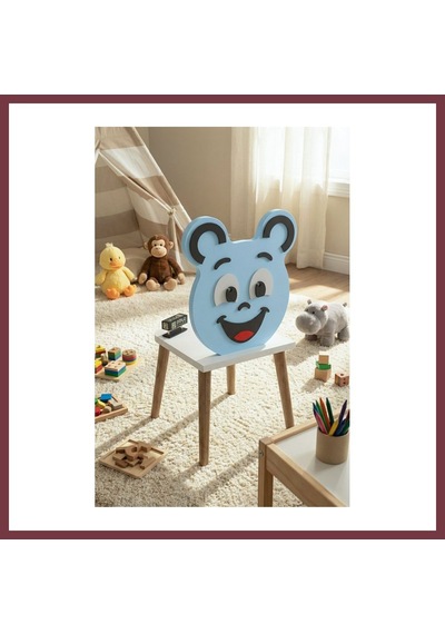 Storeşahin Happy Face Çocuk Sandalyesi Mavi Shn0720