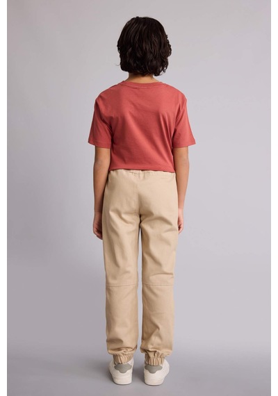 Defacto Jogger Fıt Gabardin Pantolon Erkek Çocuk B6713A824SM Bej