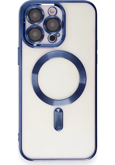 Newface Apple iPhone Uyumlu 15 Pro Kılıf Kross Magneticsafe Kapak - Lacivert Diğer