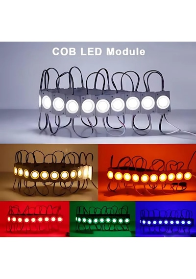Tekli Su Geçirmez 12 Volt 2.4 Watt Modül Led Pembe 10 Adet