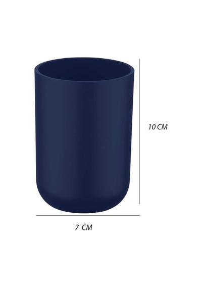 Lacivert, Plastik Diş Fırçalık 7,5 10 Cm, Macunluk, Banyo Düzenleyici - Brasil Model