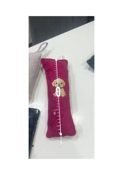Kedi Köpek Oyuncağı Peluş Köpek Baskılı, Yumuşak Kumaşlı Hışırtılı Oyuncak Pembe - 937533434