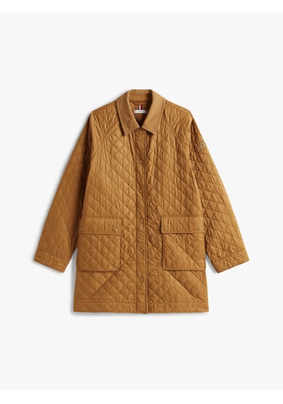 Tommy Hilfiger Padded Nylon Reg Quılted Coat Kadın Kahverengi Parka - Ww0ww46448 Kahverengi Tommy Hilfiger Padded Nylon Reg Quılted Coat Kadın Kahverengi Parka - Ww0ww46448 Kahverengi