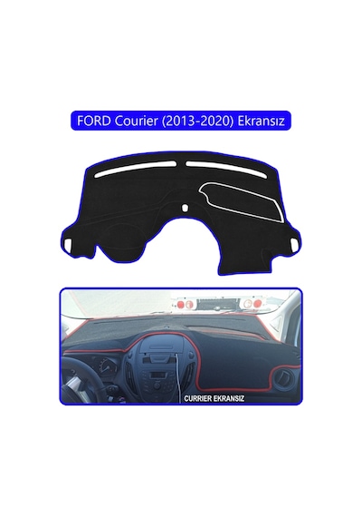 Ford Courier 2013-2020 Ekransıztorpido Koruma Halısı Mavi Kenar
