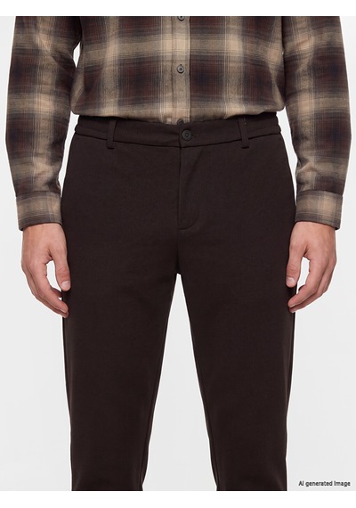 Lcw Vision Kahverengi Slim Fit Gabardin Erkek Pantolon