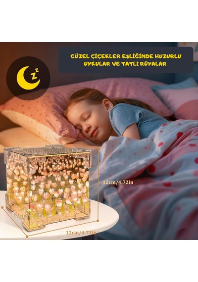 Hpytech Aynalı Lale Gece Lambası Romantik Lale Gece Lambası Kendin Yap .