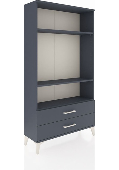 Arges Dolap 3 Raflı 2 Çekmeceli 88x30x163 Antrasit-antrasit Antrasit