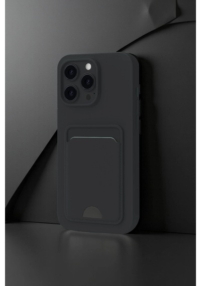 Apple  Uyumlu  iPhone 16 Pro Max Kılıf Kelvin Kartvizitli Silikon Lacivert