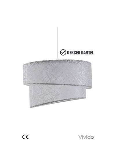 Dantel Beyaz Avize Bipartite Beyaz