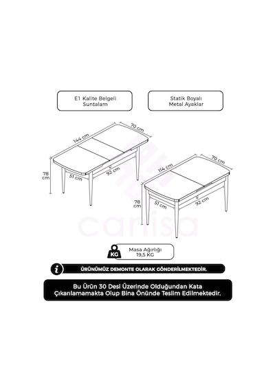 Canisa Kor Serisi 70x114 Siyah Mermer Desen Açılabilir Mutfak Masası ,yemek Masası Siyah Mermer Canisa Kor Serisi 70x114 Siyah Mermer Desen Açılabilir Mutfak Masası ,yemek Masası Siyah Mermer