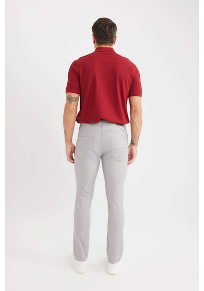 DeFacto Yazlık Chino Kanvas Dokulu Pantolon Slim Fit Dar Kesim Cepli Dar Paça T1055AZ25SPGR169