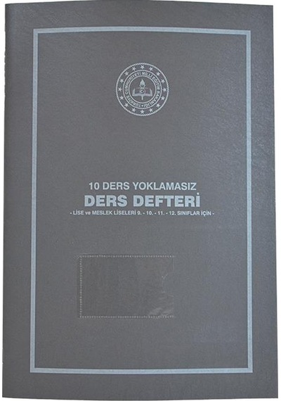 Gülpaş 10 Ders Yoklamasız Ders Defteri Gri Plastik Kapak