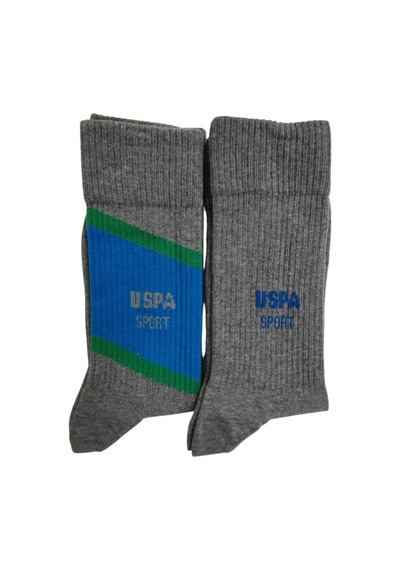 U.S. Polo Assn. Erkek 2'li Çorap Sıpela Gri Melanj