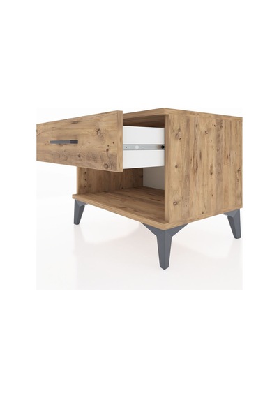 Hyperion Komodin Tek Çekmeceli 60x44x48 Çam-çam Atlas Çam