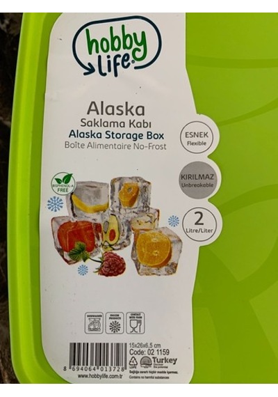 Hobby Life 2 Litre Alaska No Frost Saklama Kabı 4 Adet Çok Renkli