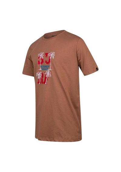 2as Alex Baskılı Erkek Sıfır Yaka T-shirt 047 Kahve