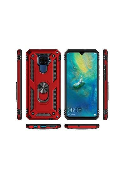 Huawei Mate 30 Lite Kılıf Yüzüklü Zırh Tank Vega