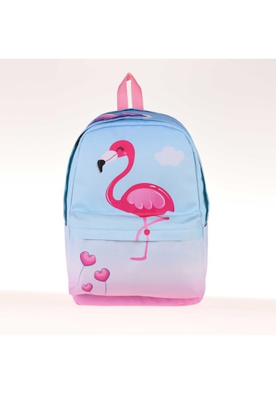 Kaukko İlkokul Sırt Çantası Büyük Boy Rainbow Flamingo 1395