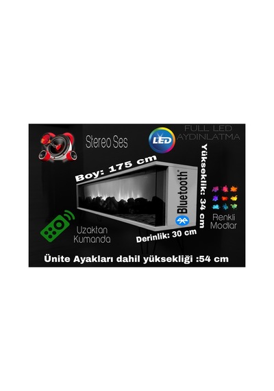Tv Sehpası Full Şömineli Kumandalı Bluetooth Stereo Ses 6 Modlu Ünite 170 Cm Mdf Metal Ayak Siyah Ve Gold Siyah Ve Gold Tv Sehpası Full Şömineli Kumandalı Bluetooth Stereo Ses 6 Modlu Ünite 170 Cm Mdf Metal Ayak Siyah Ve Gold Siyah Ve Gold