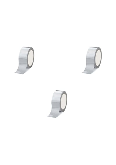 Omeyva Takviyeli Tamir Bandı - İzolasyon Onarım Çadır Bandı - Gri - 48 Mm X 10 Yrd - 3 Rulo