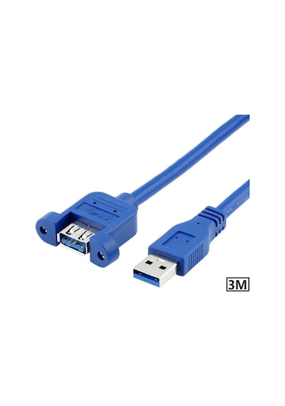 4800 Usb 3.0 Panel Tipi Vida Dişi Erkek Uzatma Kablosu 3 Metre