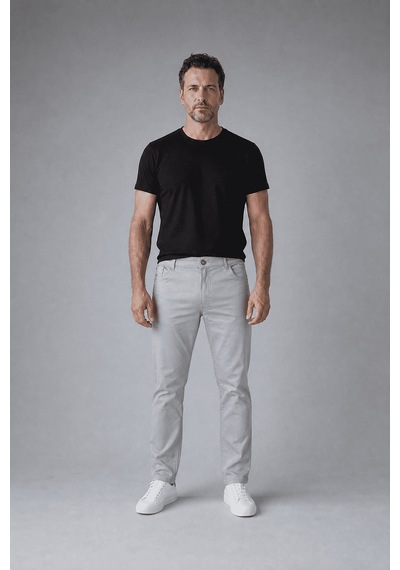 Bisse Gri Pamuk Cepli Chino Pamuklu Spor Pantolon Pns25y25103 D55
